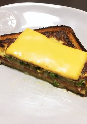 食パン1枚で作る、韓国風トースト-レシピのメイン写真