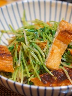 豆苗と炙り薄揚げの和え物-レシピのメイン写真
