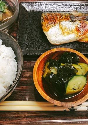 焼き鯖定食/夏野菜副菜-レシピのメイン写真