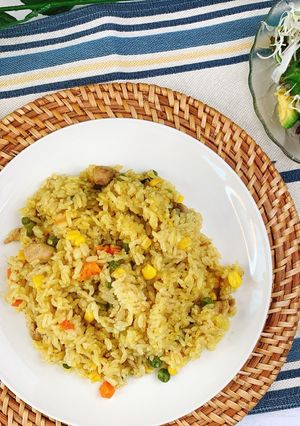 【椎茸粉使用】カレー炊き込みご飯-レシピのメイン写真