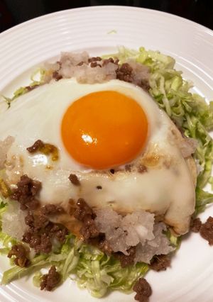 簡単♪ロコモコ風丼　和風テリヤキ味-レシピのメイン写真