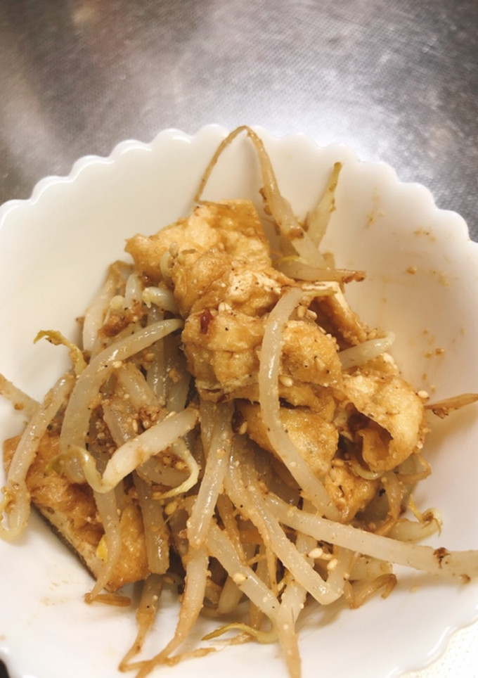 もやしと油揚げの胡麻おかか和え-レシピのメイン写真