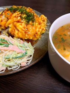 もやしと卵だけ!簡単もやしのお好み焼き風-レシピのメイン写真