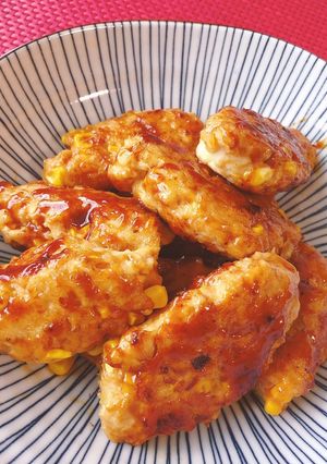 鶏むね肉♪つくねのトウモロコシ入り-レシピのメイン写真