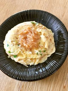 レンジ2分♪ワンボール調理のなめ茸玉子-レシピのメイン写真