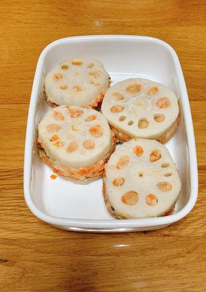 鶏肉ミンチのれんこんサンド(大葉　しそ)-レシピのメイン写真