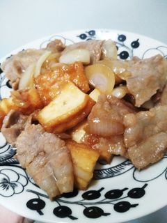 簡単に♪豚バラと厚揚げの炒め煮-レシピのメイン写真