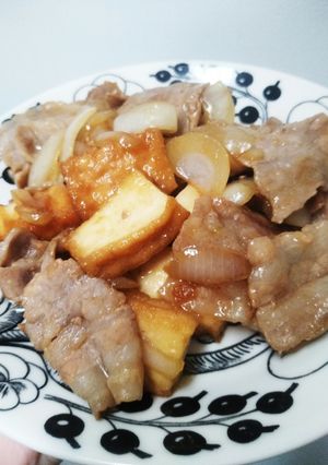 簡単に♪豚バラと厚揚げの炒め煮-レシピのメイン写真