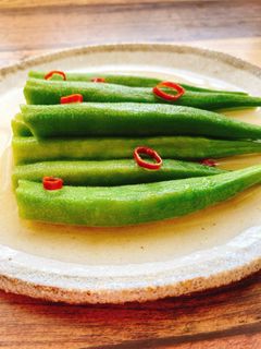 夏バテ防止に!さっぱり☆オクラの煮びたし-レシピのメイン写真