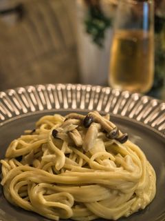 簡単★ごぼう香る豆乳きのこクリームパスタ-レシピのメイン写真