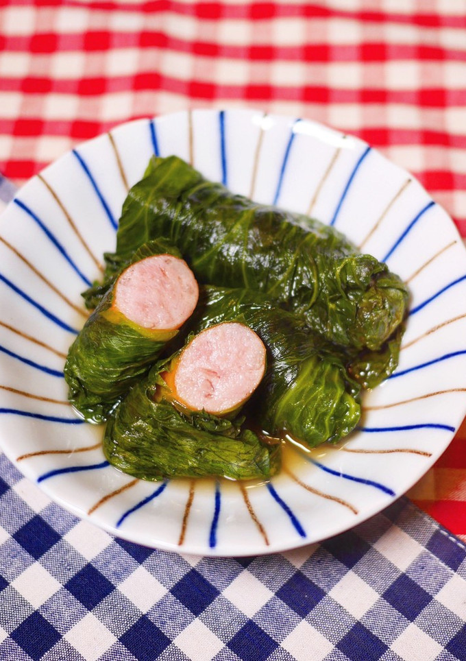 ソーセージのレタス巻-レシピのメイン写真