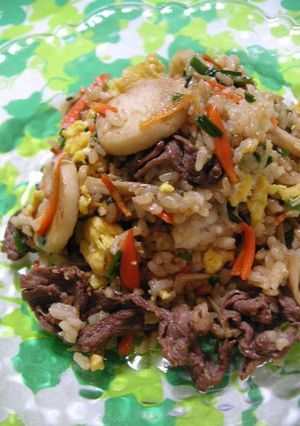 牛肉と里芋のオイスター炒めご飯-レシピのメイン写真