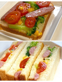 彩り野菜でオープンサンド-レシピのメイン写真