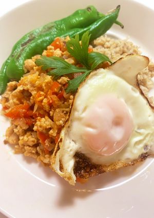 ダイエットにも！鶏ときのこで簡単ガパオ-レシピのメイン写真