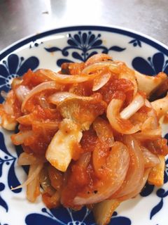 エリンギと玉ねぎの甘辛ケチャップ炒め-レシピのメイン写真