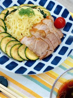 ズッキーニと焼き豚の冷やし中華-レシピのメイン写真