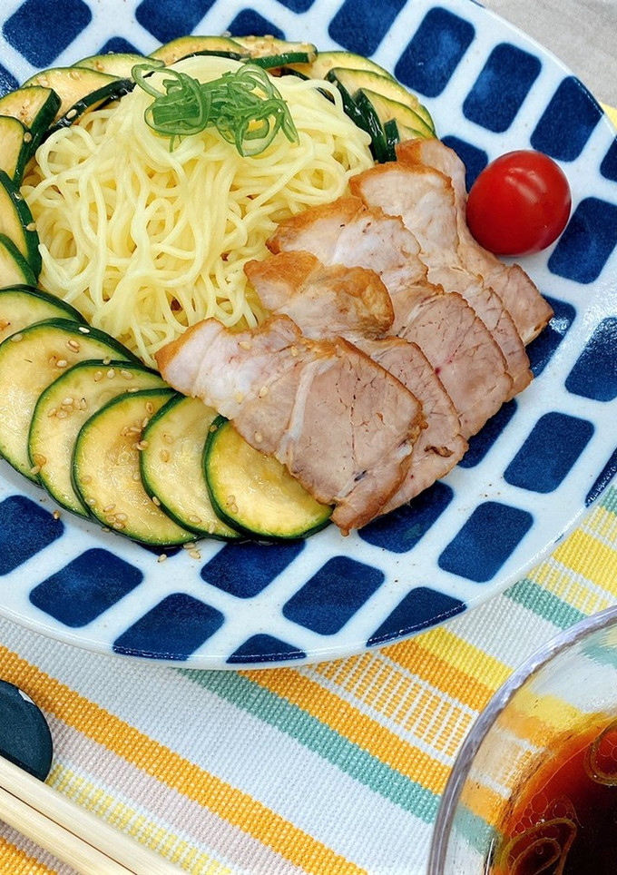 ズッキーニと焼き豚の冷やし中華-レシピのメイン写真
