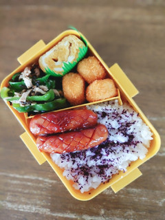 無限ピーマンと卵焼き弁当♪-レシピのメイン写真