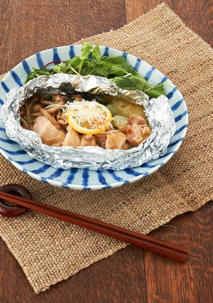 オーブンレンジで簡単！鶏のホイル焼き-レシピのメイン写真