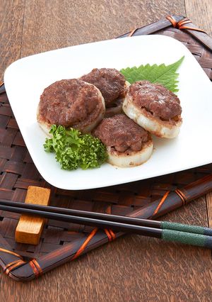 オーブンレンジで簡単！れんこんの肉詰め-レシピのメイン写真