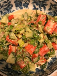 かにかまぼことセロリの梅マヨサラダ-レシピのメイン写真