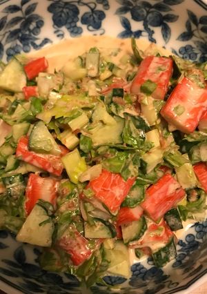 かにかまぼことセロリの梅マヨサラダ-レシピのメイン写真
