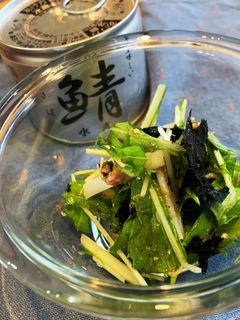 ドレッシング不要!サバと水菜のサラダ-レシピのメイン写真