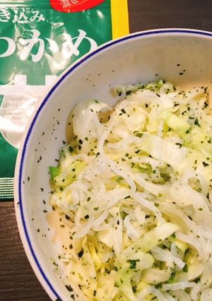 ダイエット◎糸こんとキャベツふりかけ和え-レシピのメイン写真