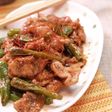 豚肉とししとうのオイスターごま酢炒め