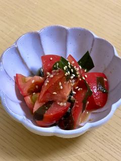 簡単!トマトとワカメのナムル-レシピのメイン写真