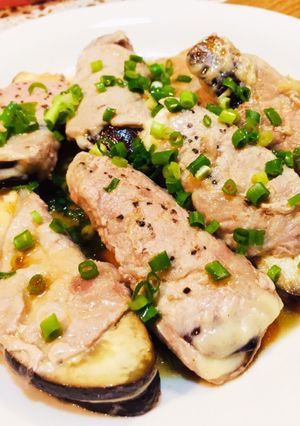 チーズとろ〜り！ナスの簡単肉巻き！-レシピのメイン写真