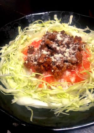 調味料少なめで簡単なタコライスの作り方-レシピのメイン写真