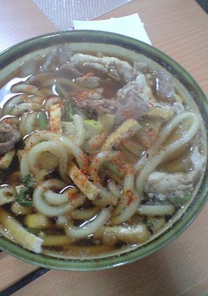 お一人料理　肉とか　うどん-レシピのメイン写真