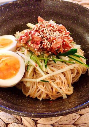 そうめん韓国風和え麺(2人分)-レシピのメイン写真
