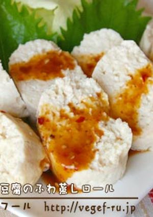 まぜてチン♪とり豆腐のふわ蒸しロール-レシピのメイン写真
