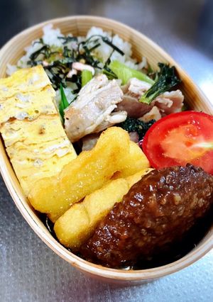 小松菜と豚バラ炒め弁当-レシピのメイン写真