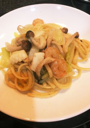 シーフードとキャベツのボンゴレ風パスタ☆-レシピのメイン写真