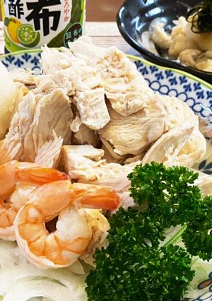 鶏ムネ肉のおろしポン酢サラダ(ヘルシー)-レシピのメイン写真