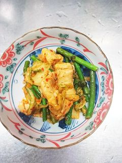 ニンニクの芽とささみのキムチ炒め-レシピのメイン写真
