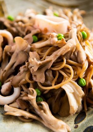 薬膳 まいたけとイカのパスタ-レシピのメイン写真