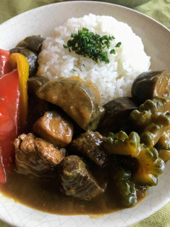 まぐろ血合い肉とゴーヤのカレー-レシピのメイン写真