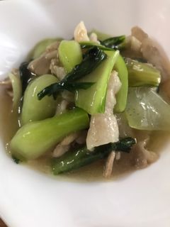 簡単 チンゲン菜と豚肉の炒め物-レシピのメイン写真
