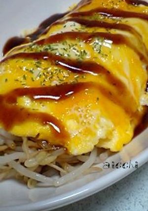 給料日前に！満足もやしのお好み焼き風～♪-レシピのメイン写真