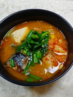 サバ水煮缶のキムチスープ-レシピのメイン写真