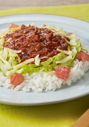 ミートソースで簡単！タコライス-レシピのメイン写真