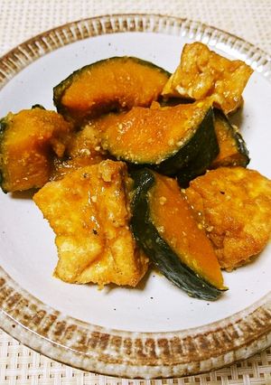 ほっこり♡かぼちゃと厚揚げのすりごま煮-レシピのメイン写真