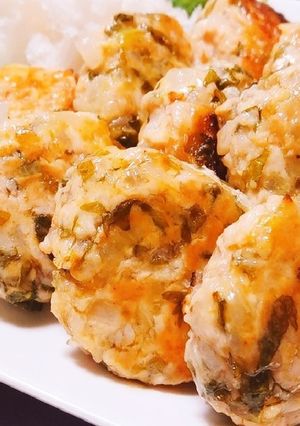 隠し味はケチャップ^^梅しそつくね-レシピのメイン写真
