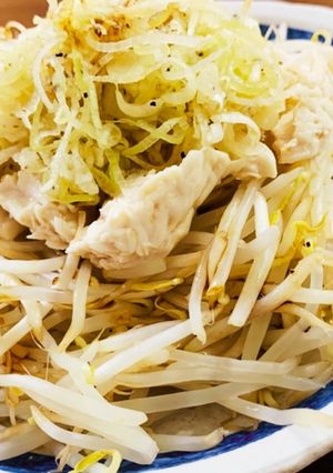 もやし満腹ダイエット！ネギ塩ささみサラダ-レシピのメイン写真