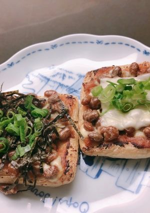 油揚げで納豆味噌マヨピザ-レシピのメイン写真