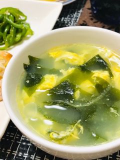 簡単わかめと卵の中華スープ-レシピのメイン写真